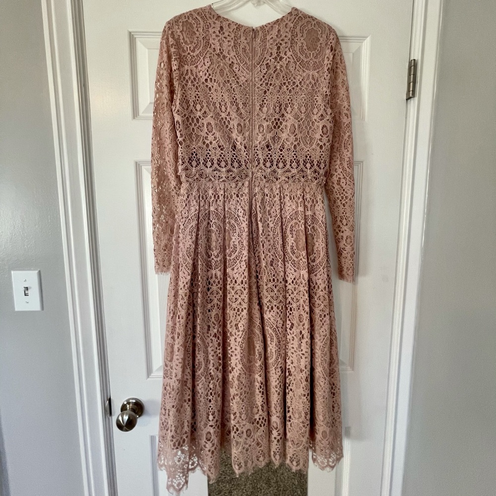Blush Pink Lace Dress
